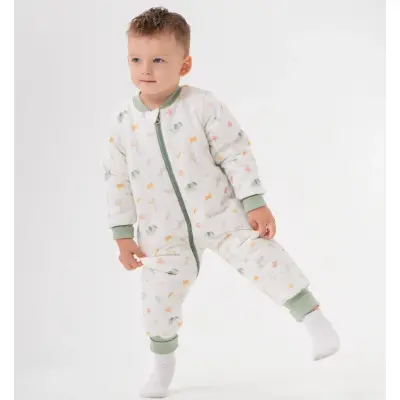 Moi Noi Fermuarlı Uzun Kollu Kışlık Bebek Çocuk Uyku Tulumu Safari 2,5 Tog - 11