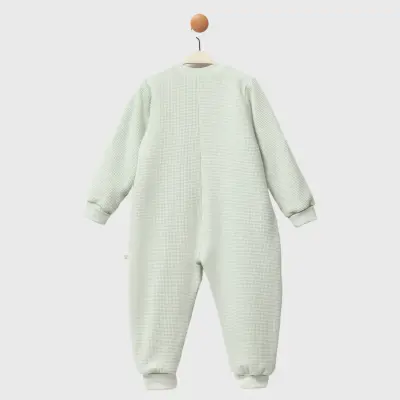 Moi Noi Fermuarlı Uzun Kollu Kışlık Uyku Tulum Waffle Mint 2,5 Tog - 5