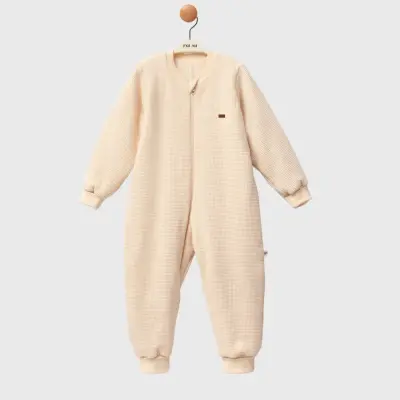 Moi Noi Fermuarlı Uzun Kollu Kışlık Uyku Tulum Waffle Sarı 2,5 Tog - 6