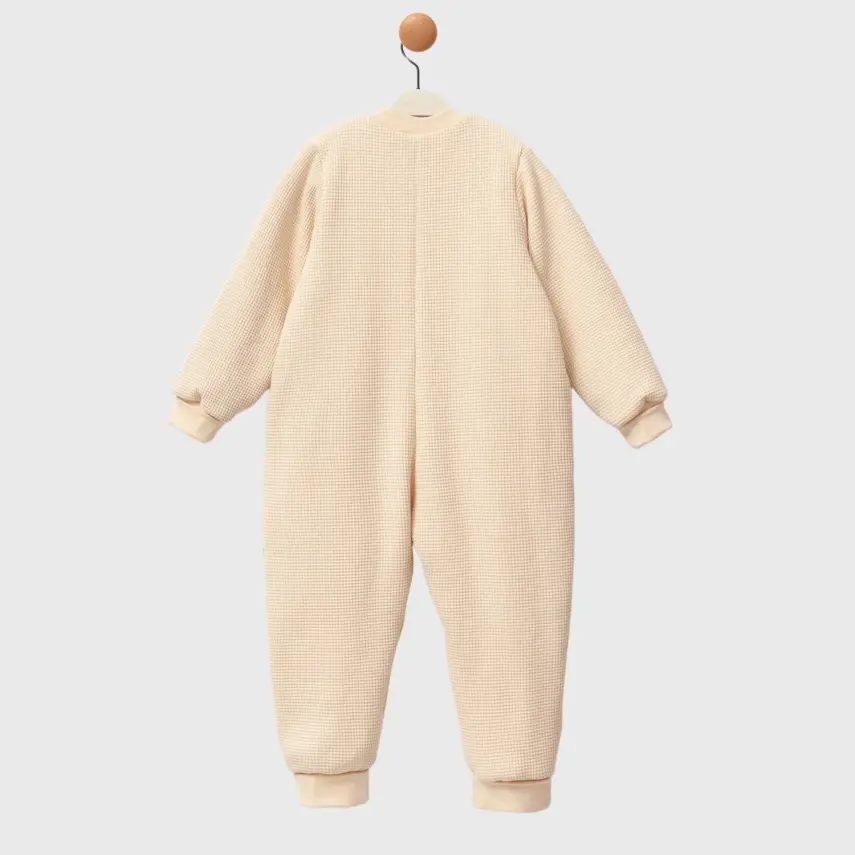 Moi Noi Fermuarlı Uzun Kollu Kışlık Uyku Tulum Waffle Sarı 2,5 Tog - 3