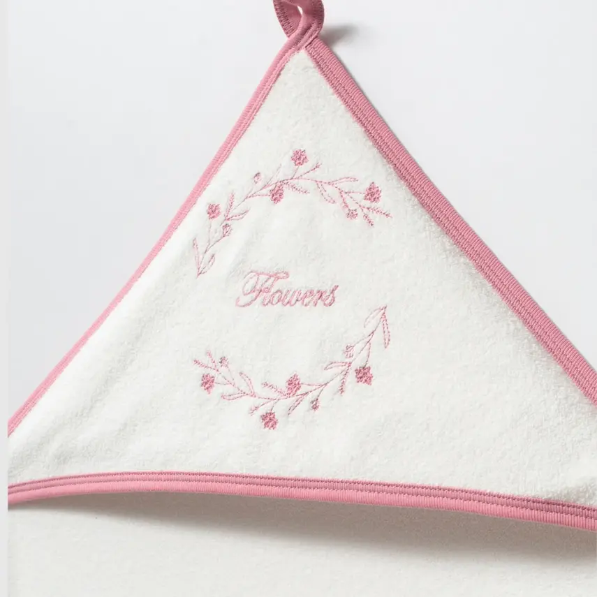 Moi Noi Havlu Nakışlı Flowers Ekru - 2