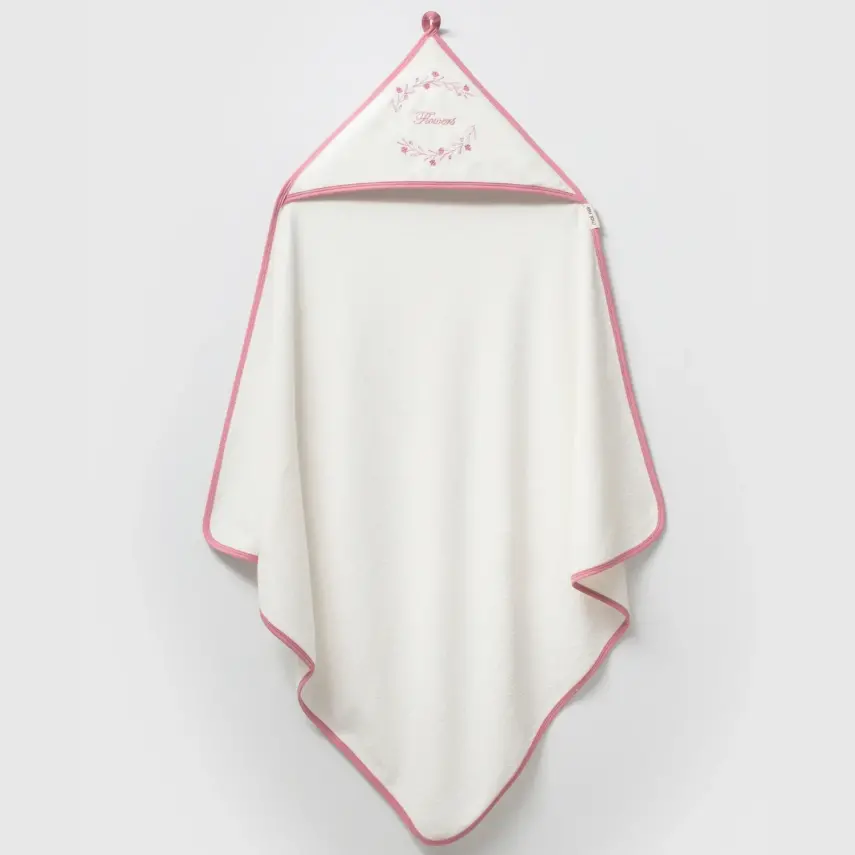 Moi Noi Havlu Nakışlı Flowers Ekru - 1