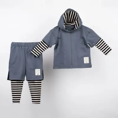 Moi Noi Kız 2li Takım Zebra Antrasit