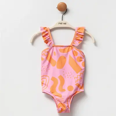 Moi Noi Kız Bebek Mayo Fırfırlı Pembe - 4