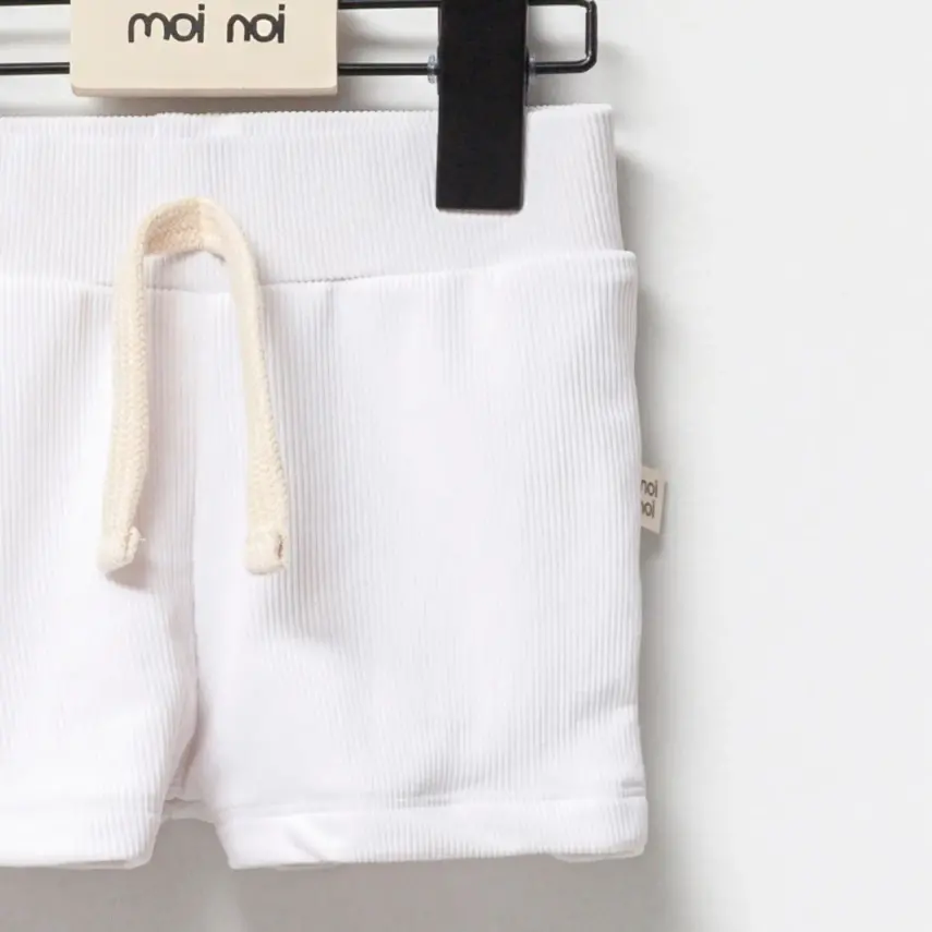 Moi Noi Kız Bebek Mayo Şort Düz Beyaz - 6