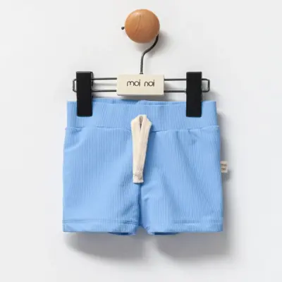 Moi Noi Kız Bebek Mayo Şort Düz Mavi - 5