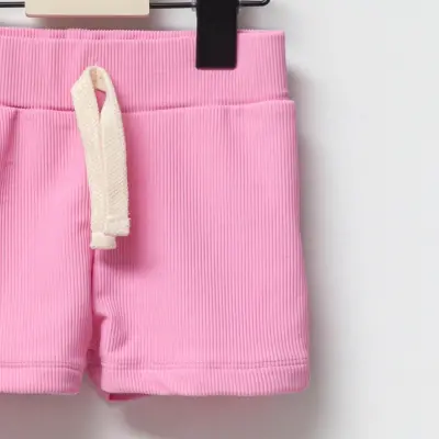 Moi Noi Kız Bebek Mayo Şort Düz Pembe - 4