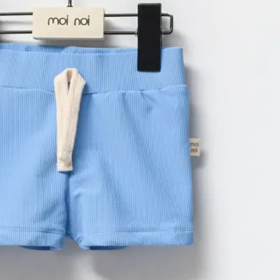 Moi Noi Kız Bebek Mayo Şortlu Düz Mavi - 2