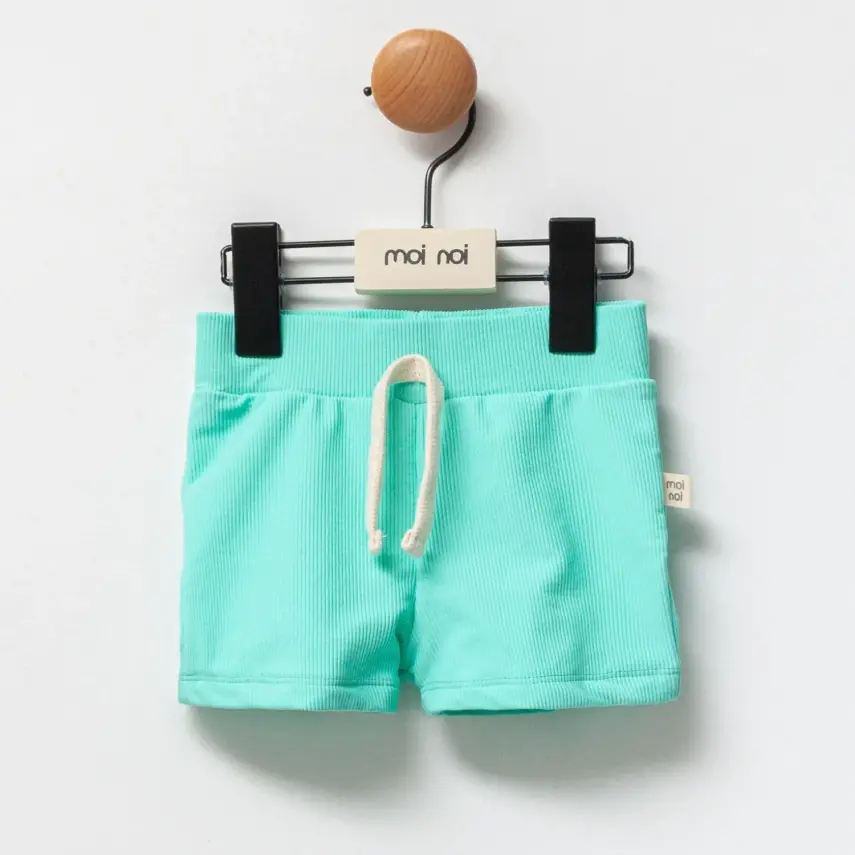 Moi Noi Kız Bebek Mayo Şortlu Düz Mint - 1