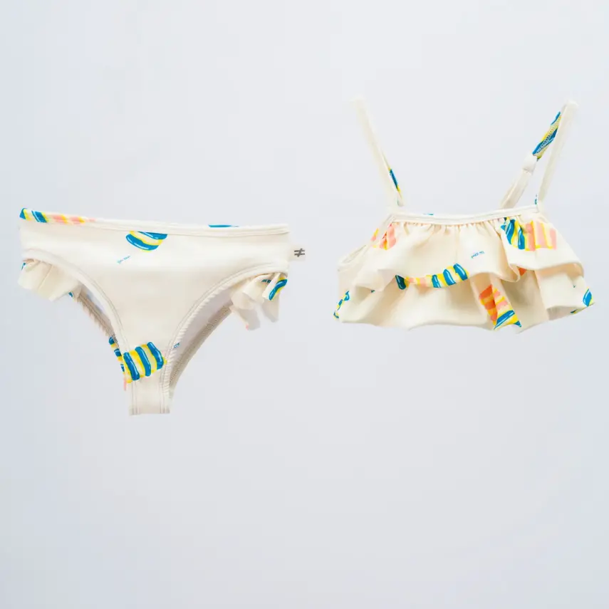 Moi Noi Kız Bikini Desenli Bej - Ice Cream - 1