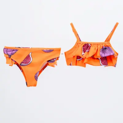 Moi Noi Kız Bikini Desenli Turuncu