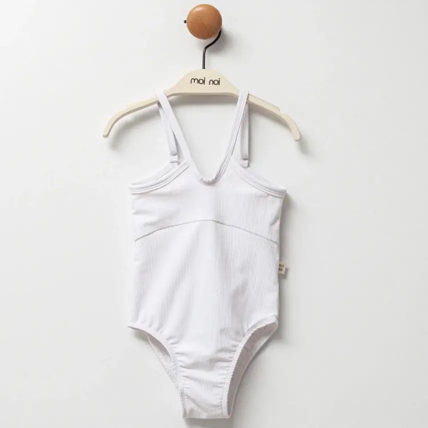 Moi Noi Kız Çocuk Mayo Askılı Beyaz - 1