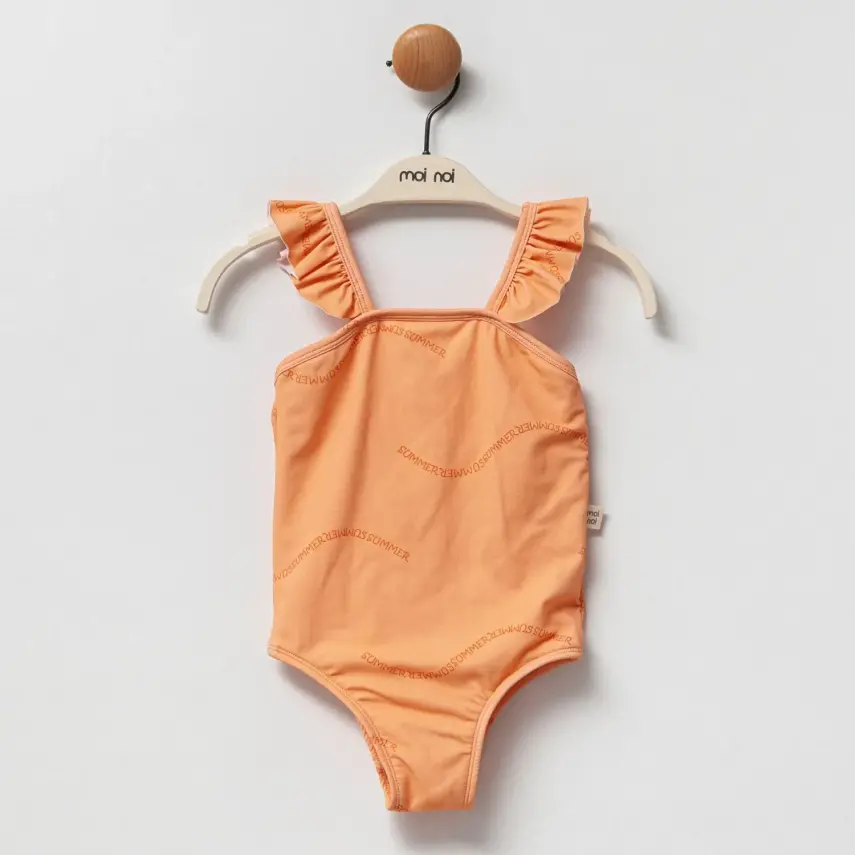 Moi Noi Kız Çocuk Mayo Fırfırlı Somon - 1