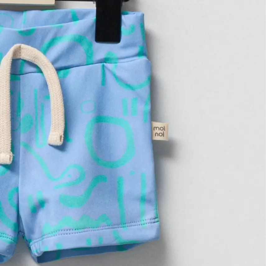 Moi Noi Kız Çocuk Mayo Şort Desenli Mavi - 4