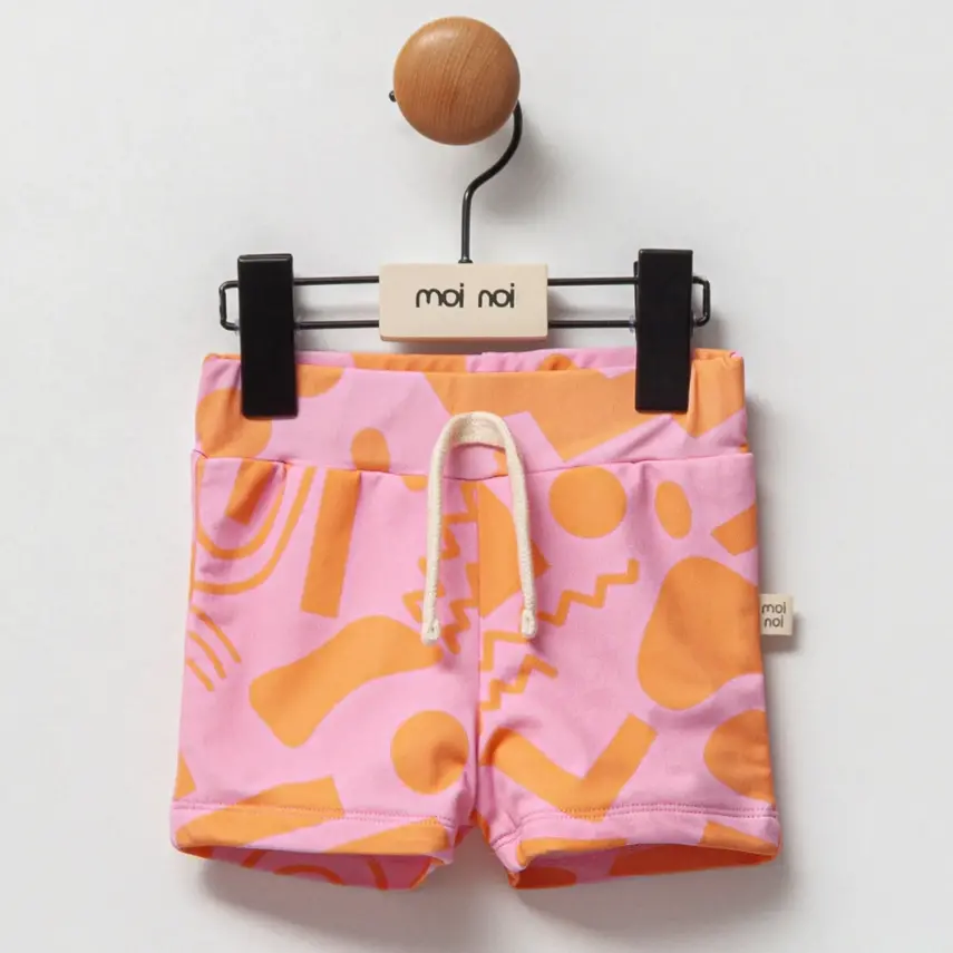 Moi Noi Kız Çocuk Mayo Şort Desenli Pembe - 1
