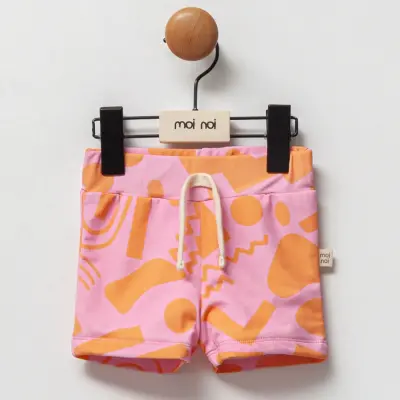 Moi Noi Kız Çocuk Mayo Şort Desenli Pembe - 5