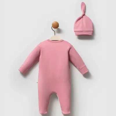 Moi Noi Kız Tulum Şapka Takım Flowers Mürdüm - 2