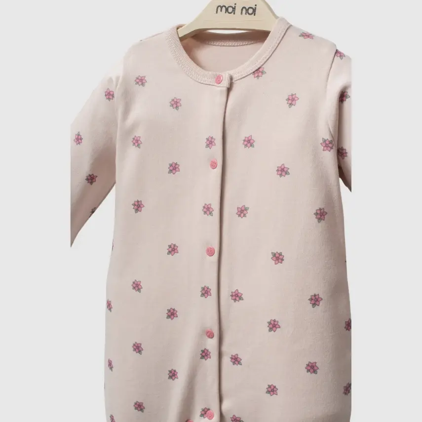 Moi Noi Kız Tulum Şapka Takım Flowers Mürdüm - 3