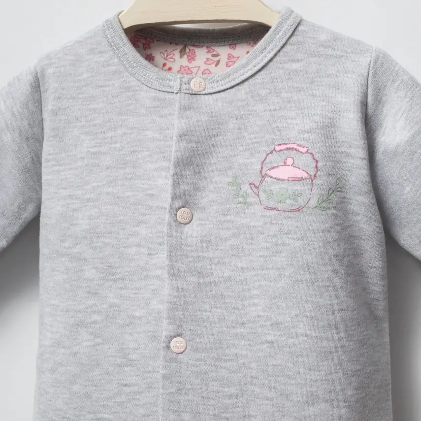 Moi Noi Kız Tulum Şapka Takım Tea Gri - 3