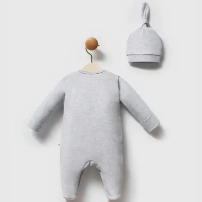 Moi Noi Kız Tulum Şapka Takım Tea Gri - 2