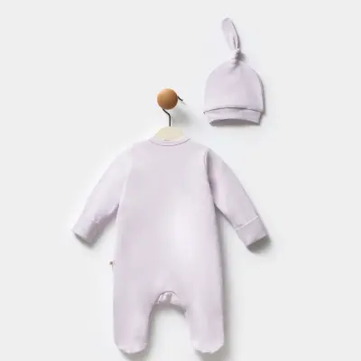 Moi Noi Organik Kız Bebek Tulum Şapkalı Kelebek - 2