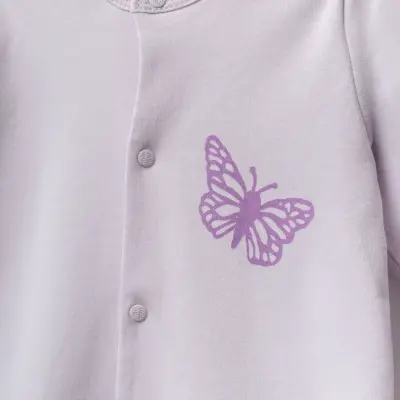 Moi Noi Organik Kız Bebek Tulum Şapkalı Kelebek - 3