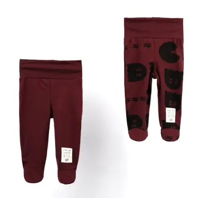 Moi Noi Pantolon Patikli 2li Bordo - 2