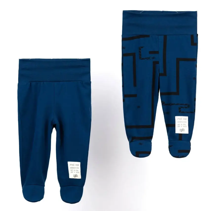 Moi Noi Pantolon Patikli 2li Koyu Mavi - 1