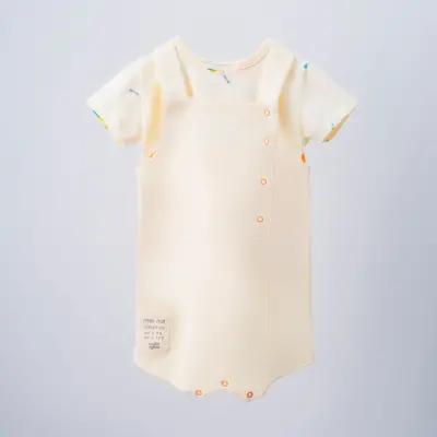 Moi Noi Salopet Çıtçıtlı Bej - Ice Cream