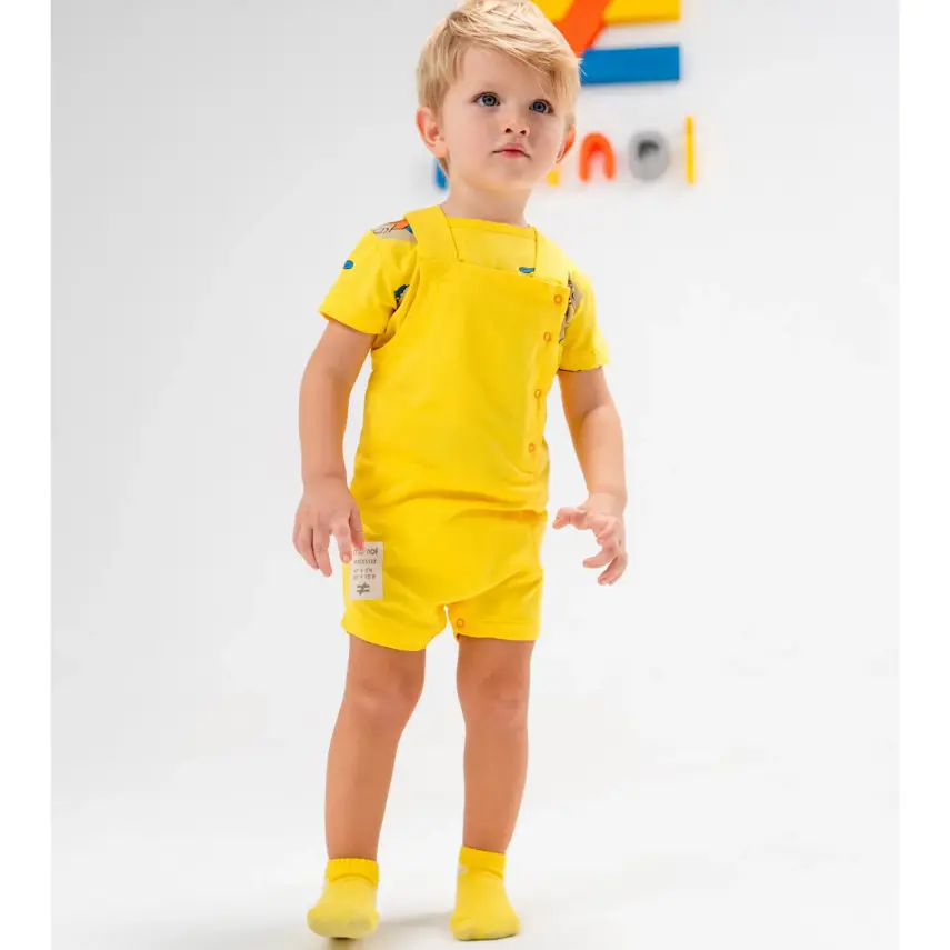 Moi Noi Salopet Çıtçıtlı Sarı - 2
