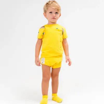 Moi Noi Salopet Çıtçıtlı Sarı - 3