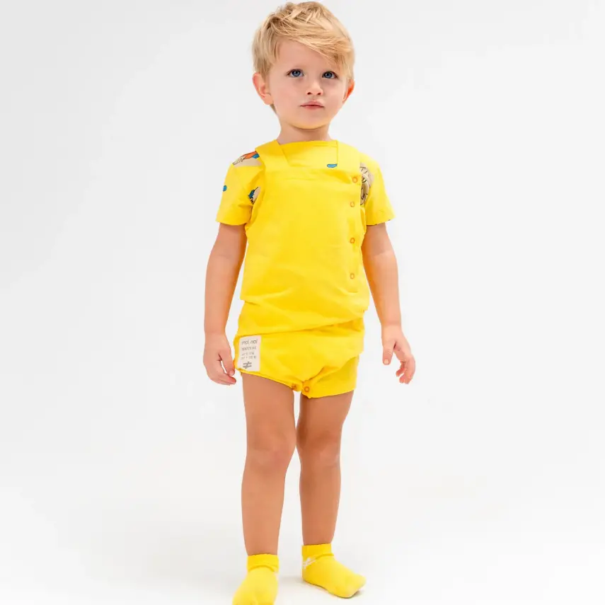 Moi Noi Salopet Çıtçıtlı Sarı - 3