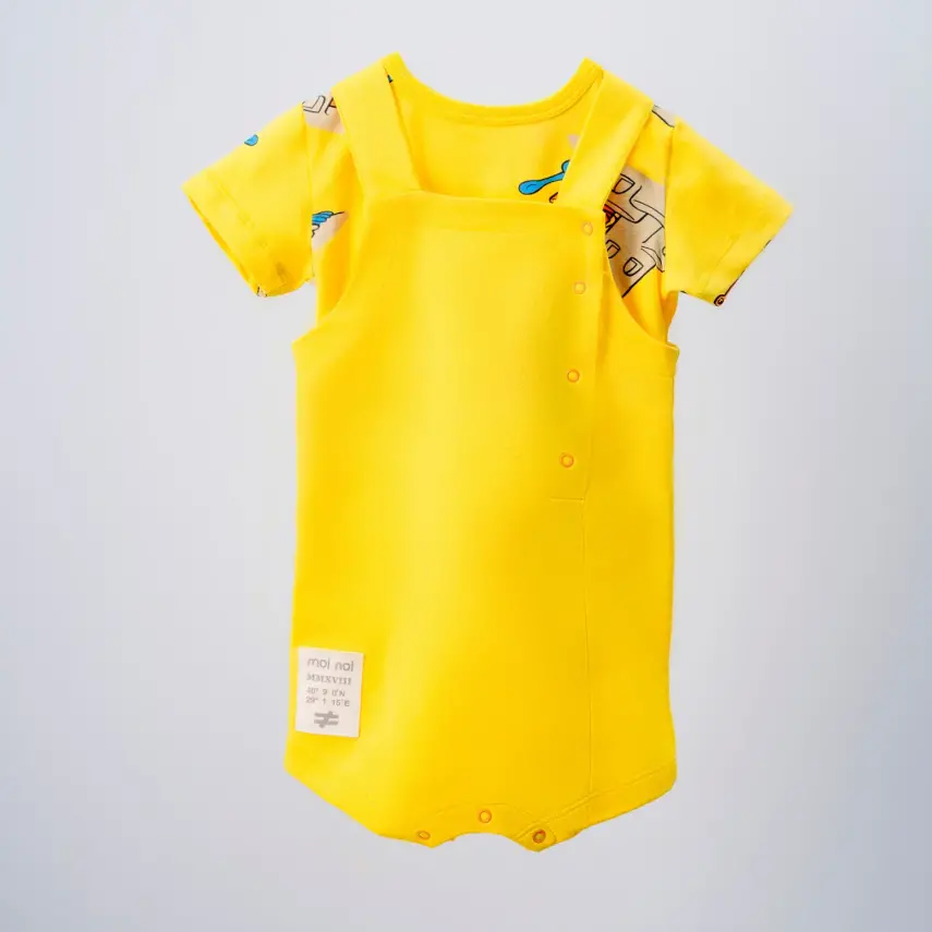 Moi Noi Salopet Çıtçıtlı Sarı - 1