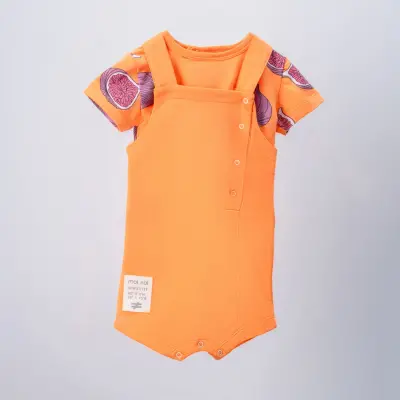 Moi Noi Salopet Çıtçıtlı Turuncu - 2
