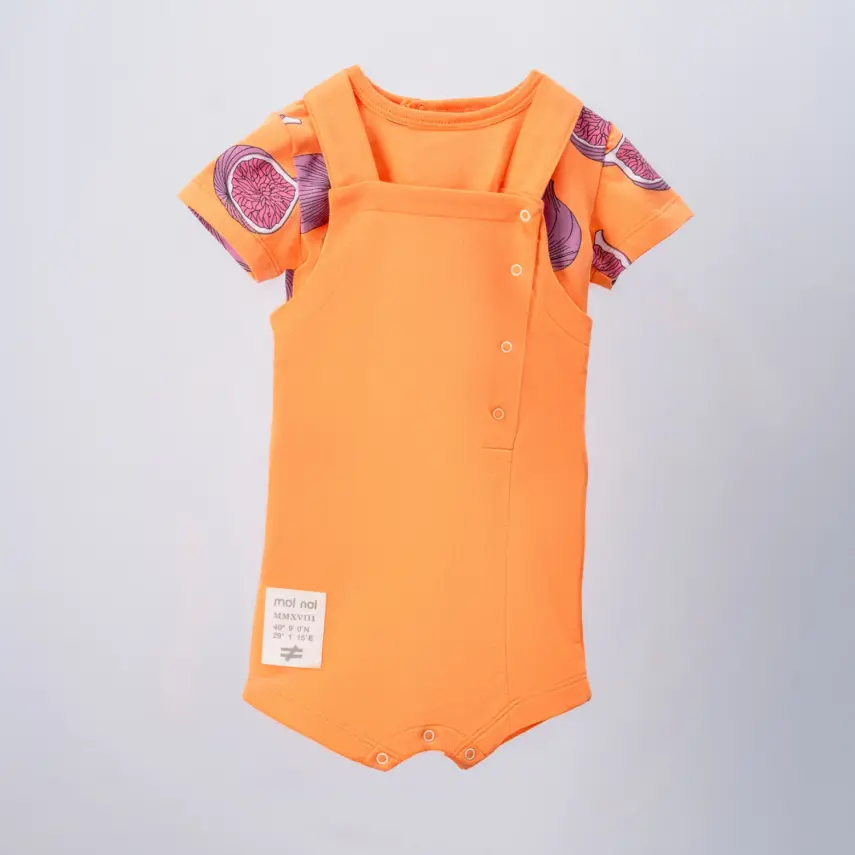 Moi Noi Salopet Çıtçıtlı Turuncu - 3