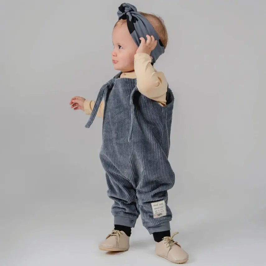 Moi Noi Salopet Kadife Bağcıklı Antrasit - 2