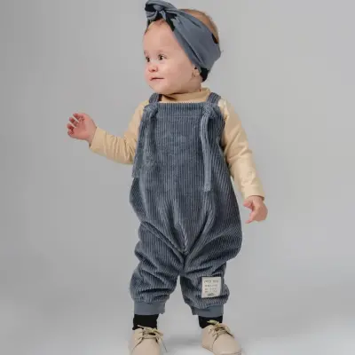 Moi Noi Salopet Kadife Bağcıklı Antrasit - 3