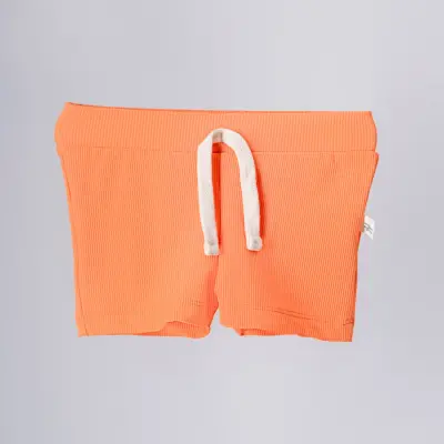Moi Noi Şort Kız Bebek Mayo Çizgili Turuncu