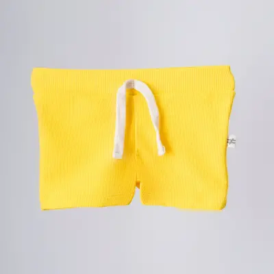 Moi Noi Şort Kız Çocuk Mayo Çizgili Sarı