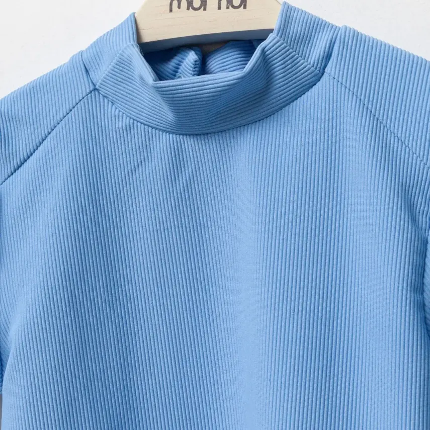 Moi Noi T-Shirt Kız Bebek Mayo Çizgili Mavi - 2