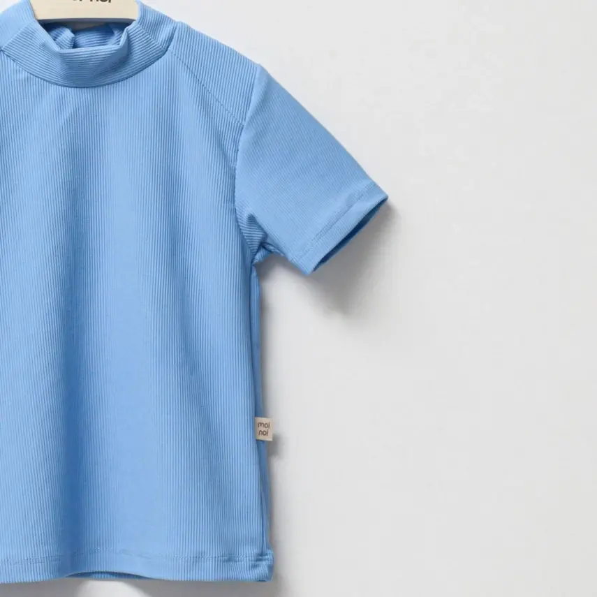 Moi Noi T-Shirt Kız Bebek Mayo Çizgili Mavi - 5