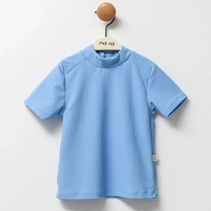 Moi Noi T-Shirt Kız Bebek Mayo Çizgili Mavi - 1