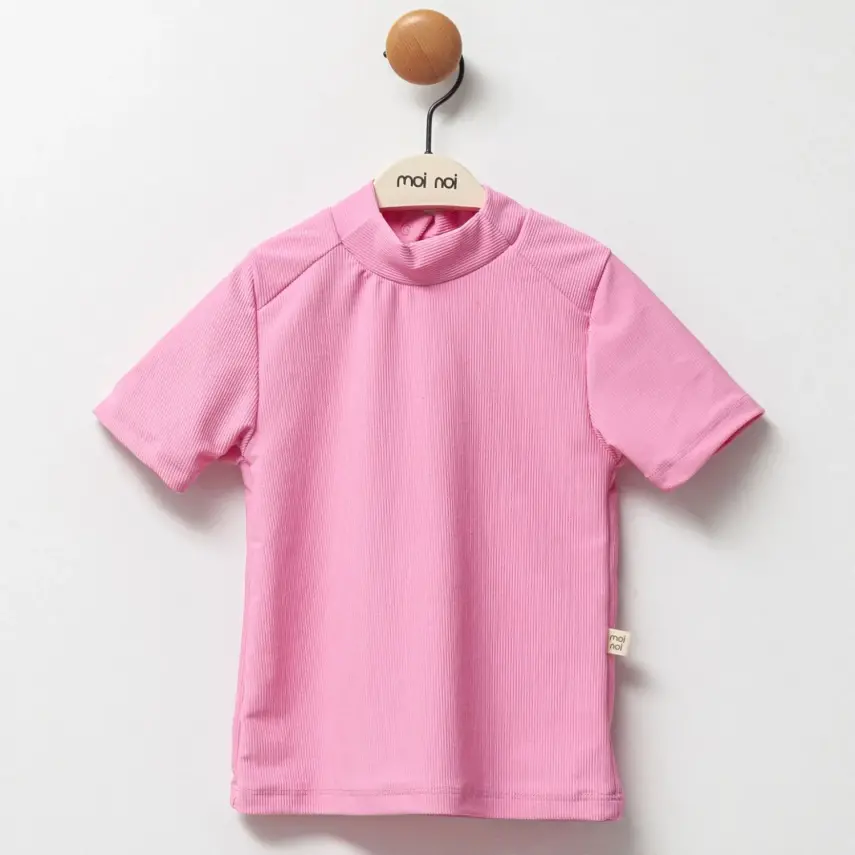 Moi Noi T-Shirt Kız Bebek Mayo Çizgili Pembe - 1