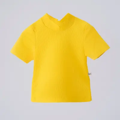 Moi Noi T-Shirt Kız Bebek Mayo Çizgili Sarı