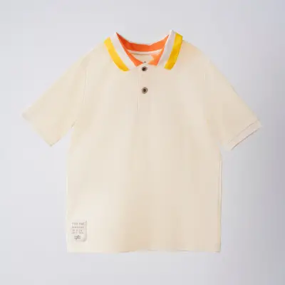 Moi Noi T-Shirt Polo Yaka Bej