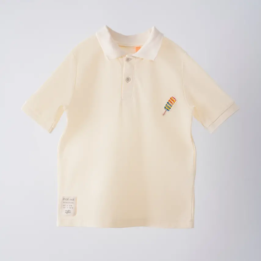 Moi Noi T-Shirt Polo Yaka Bej - Icon - 1