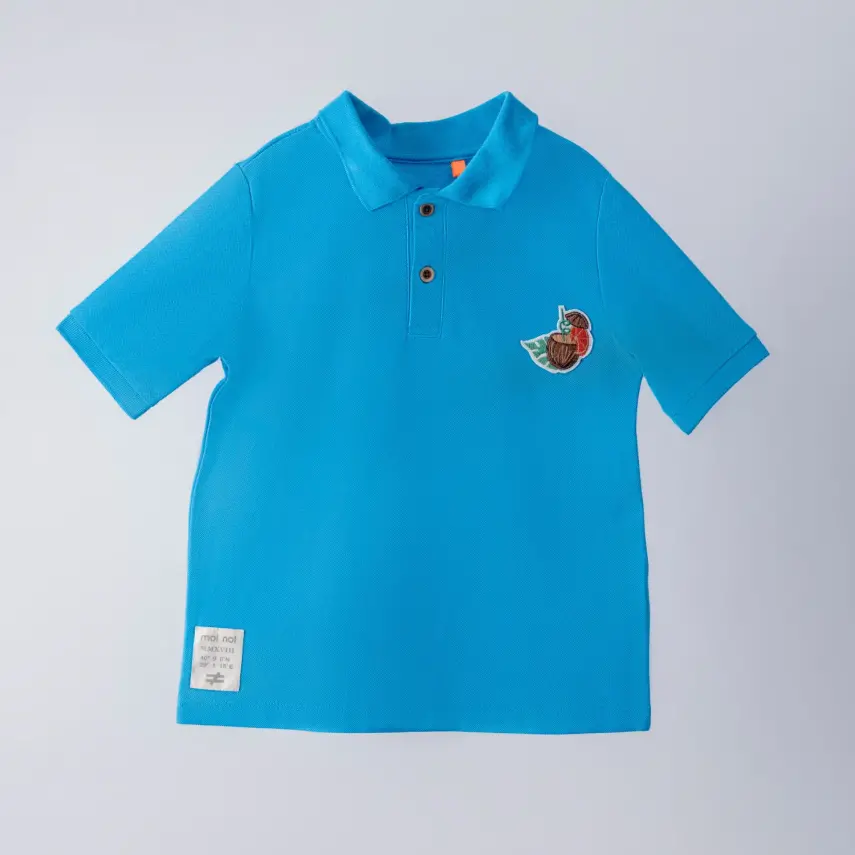 Moi Noi T-Shirt Polo Yaka Mavi Icon - 1