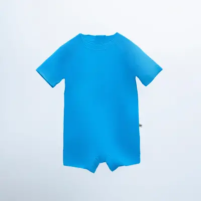 Moi Noi Tulum Kız Çocuk Mayo Çizgili Mavi