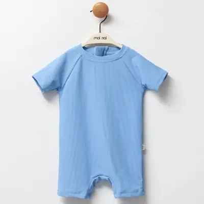 Moi Noi Tulum Kız Çocuk Mayo Şortlu Mavi - 3