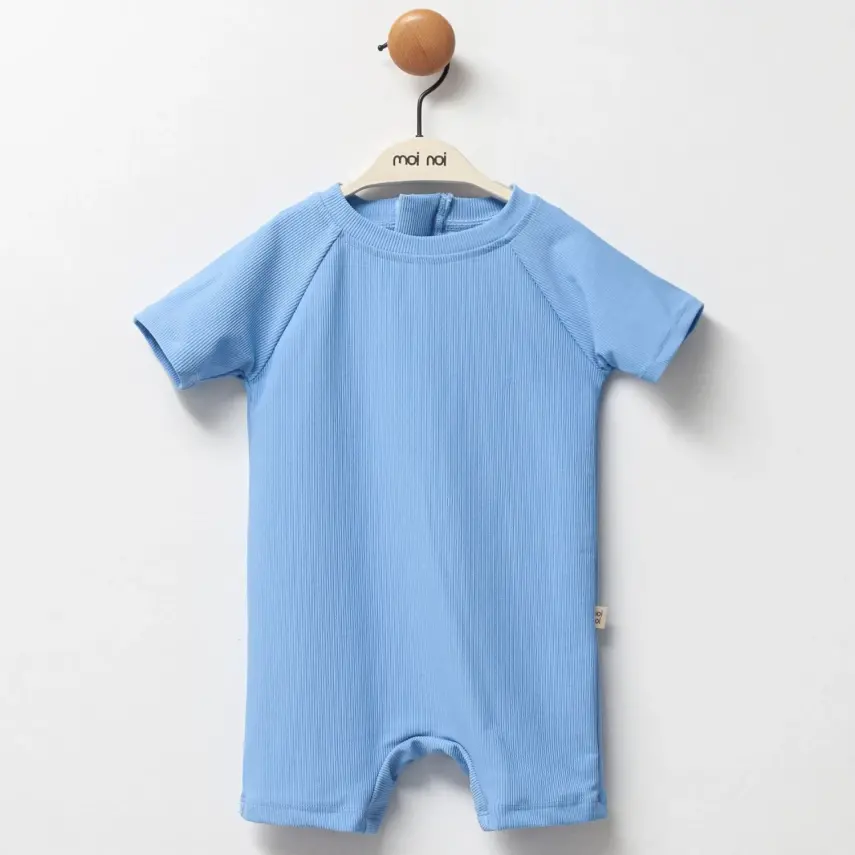 Moi Noi Tulum Kız Çocuk Mayo Şortlu Mavi - 4